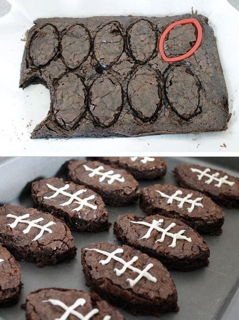 Football Brownies, Super Bowl Snacks, Football Party Foods, Nacho Bar, Healthy Superbowl Snacks, Bowl Party Food, Watching Football, Football Snacks, Salted Caramel Brownies