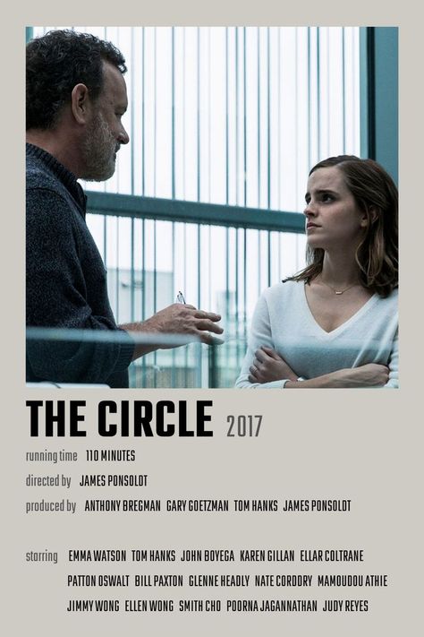 The Circle Movie Poster The Circle Movie, Circle Movie Poster, Ellen Wong, Circle Movie, Judy Reyes, John Boyega, Thriller Movies, Karen Gillan, Tom Hanks