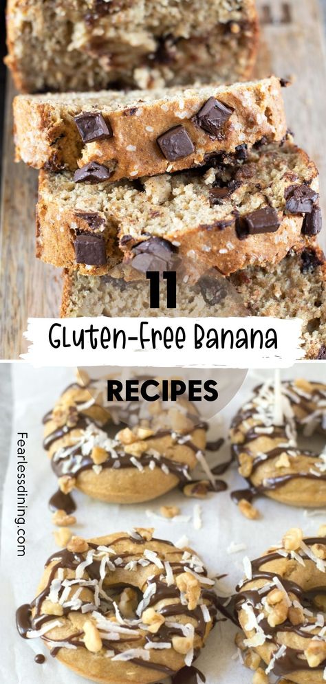 Over Ripe Banana Recipes Gluten Free, Banana Recipes Gluten Free, Gluten Free Banana Recipes, Recipes For Old Bananas, Bananas Recipes, Banana Bread Brownies, Ripe Banana Recipe, Gluten Free Dessert, Aip Desserts