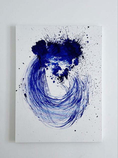 Bright blue mop painting by artist Carolyn Mara Mop Painting, Carolyn Mara, Painting Projects, Art Decoration, Bright Blue, Decoration Ideas, Iceland, Art Decor, Abstract Art