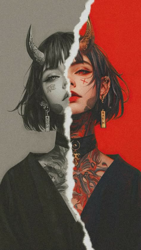 Tattoo Themes, Fotografi Vintage, Japon Illustration, Art Gallery Wallpaper, Cool Wallpapers Art, Japanese Tattoo, Dark Fantasy Art, Dark Art, Aesthetic Art