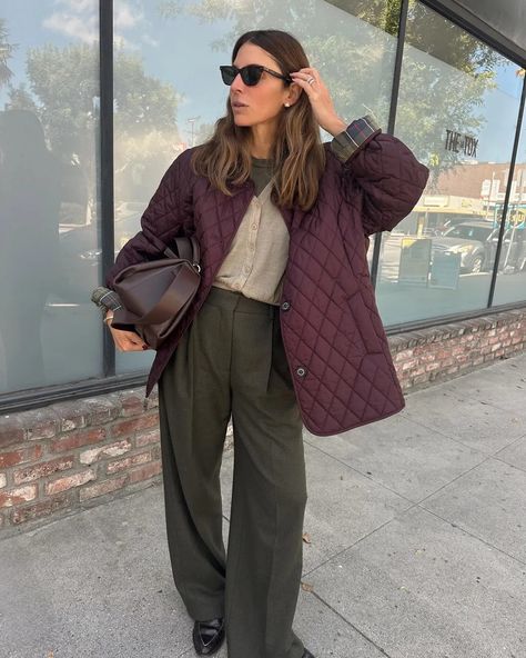 Where to Shop the Best Fall Fashion Trends We're Seeing in NYC | Who What Wear Barn Jacket Outfits, Fall Winter Capsule Wardrobe, Nyc Neighborhoods, Nyc Fall, Burgundy Outfit, Barn Jacket, How To Make Brown, Winter Capsule Wardrobe, Double Denim