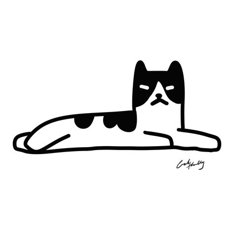 Laying Down Illustration, Painting Minimalist, Animal Funny, Funny Pets, Drawing Artist, Cat Illustration, Draw Drawing, Artist Artwork, Cat Life