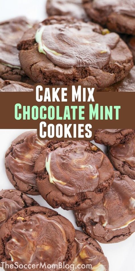 Andes Mint Cookies Devils Food, Chocolate Cake Mix Andes Mint Cookies, Chocolate Cookies With Andes Mints, Andes Mint Cake Mix Cookies, Andies Candies Chocolate Cookies, Andes Mint Dessert Recipes, Andies Candies Cookies, Andies Mint Cookies, Mint Cookie Recipes