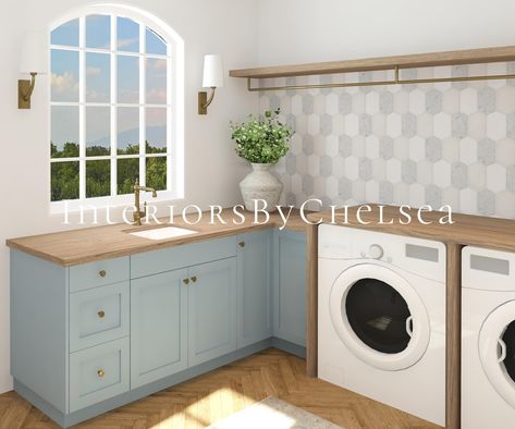 Laundry Room Furniture, Utility Room With Dog Wash, Small Laundry Room Makeover On A Budget, Raised Washer And Dryer Ideas, Narrow Utility Room Ideas, Combined Laundry And Bathroom, Concealed Laundry, Custom Laundry Room, Modern Laundry Rooms