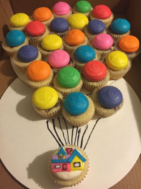 Up Movie Dessert Ideas, Up Cupcakes Pixar, Cupcake Wars Theme Ideas, Cupcake Wars Themes, Cupcake Theme Ideas, Inside Out Cupcakes, Cupcake Wars Ideas, Cupcake Themes, Potato Party