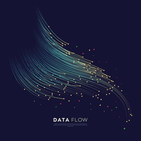 Vector technology data flow background | Premium Vector #Freepik #vector #quantum #energy-background #technology-wave #abstract-technology Data Design Layout, Flow Concept, Energy Background, Human Technology, Digital Humanities, Data Patterns, Technology Design Graphic, Quantum Energy, Data Flow