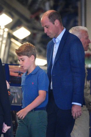 Prince Louis looks shy as he gives a little wave to royal fans during holiday treat - Mirror Online Air Tattoo, Wing Commander, Prince George Alexander Louis, Prince And Princess Of Wales, George Alexander Louis, Principe William, Prince Louis, Prince William And Catherine, Prince Philip