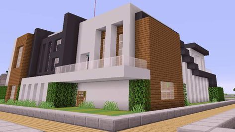 Concrete Minecraft, Cool Modern Minecraft Houses, Concrete Modern House, Building Tips And Tricks, Villa Minecraft, Modern Concrete House, Concrete House Design, Minecraft Starter House, Modern Minecraft Houses