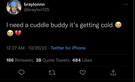 Tweets About Cuddling, I Wanna Cuddle Quotes Twitter, Cuddle Tweets, Cuddling Meme, Cuddle Buddy, Twitter Quotes Funny, Need Someone, Quotes Funny, Tweet Quotes