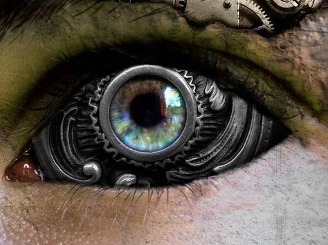 Steampunk eyeball Steampunk Eye, Steampunk Wallpaper, Mode Steampunk, Creation Art, Eyes Wallpaper, Arte Robot, Steampunk Art, Eye Art, Dieselpunk