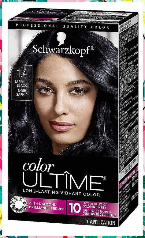 Schwarzkopf Color Ultime Hair Color Cream, 1.4 Sapphire Black (Packaging May Vary) Schwarzkopf Color, Black Hair Dye, Black Packaging, Hair Color Cream, Hair Color For Women, Dye My Hair, Permanent Hair Color, Hair Dye Colors, Fall Hair Color