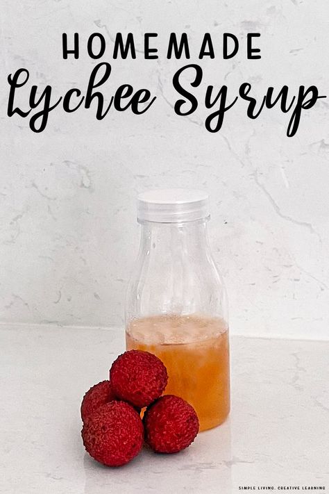 This homemade lychee syrup is so easy to make and tastes delicious when poured over pancakes or ice cream or used as a cordial. Lychee Syrup, Mixology Recipes, Coctails Recipes, Baking Crafts, Homemade Sauce Recipes, Peach Sangria, Prosecco Cocktails, Homemade Syrup, Lemonade Drinks