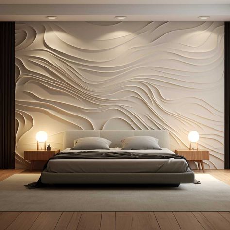 11+ Creative PVC Wall Design Inspirations for Contemporary Bedrooms • 333+ Images • [ArtFacade] Pvc Bedroom Design, Bedroom Wall Designs Creative, Big Wall Design, Pvc Wall Design, Feature Bedroom Wall, Luxury Accent Wall, Pvc Wall Panels Bedroom, Wall 3d Design, Elevate Bedroom