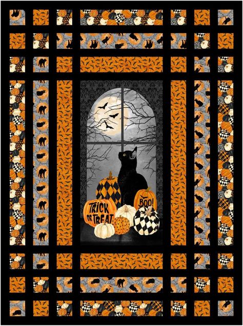 Quilted Panels Wall Hangings, Halloween Quilt Panels, Nativity Quilt, Crazy Quilt Patterns, Crazy Quilt Embroidery, Deer Quilt, Halloween Quilt Patterns, Cat Quilts, Quilt Embroidery