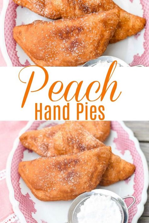 These peach hand pies are delicious and easy to make. The peach filling is made with fresh peaches and the crust is rolled-out refrigerated biscuits. I like to eat these hand pies warm with a scoop of vanilla ice cream. Homemade Bisquick Recipe, Handheld Pies, Sunday Desserts, Peach Quick Bread, Fried Peach Pies, Peach Hand Pies, Bisquick Recipe, Peach Pies, Peach Filling