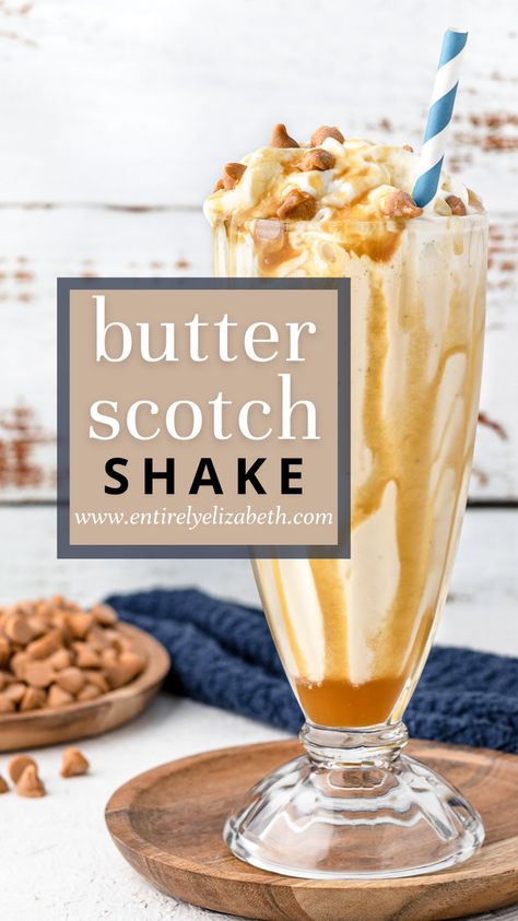 Butterscotch Milkshake Recipes, Butterscotch Protein Shake, Butterscotch Milkshake, Butterscotch Shake, Entirely Elizabeth, Butterscotch Sauce Recipes, Homemade Butterscotch, Butterscotch Recipes, Butter Scotch