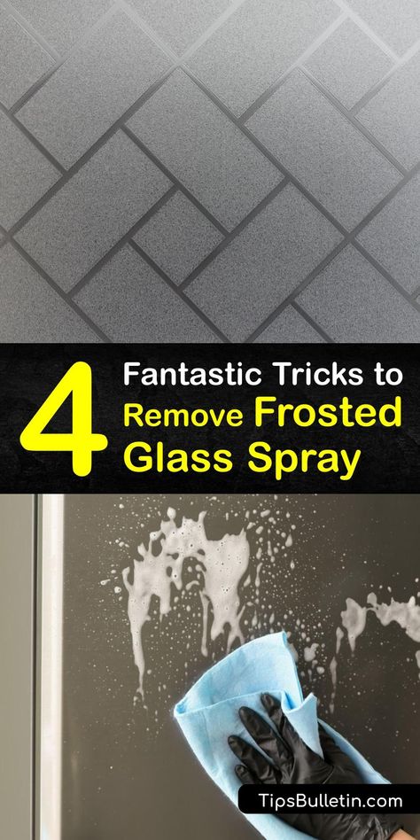 If you decided to frost glass with a frosted glass spray paint and hate your frosted window, don’t panic. Use easy techniques to remove frosted window glass. Grab a paper towel and some glass cleaner, white vinegar, lacquer thinner, or a razor blade, and get started. #remove #frosted #glass #spray Remove Frosted Glass Paint, Frosted Window Diy, Diy Frosted Glass Window, Frosted Glass Spray Paint, Remove Paint From Glass, Frosted Glass Paint, Glass Etching Cream, Glass Spray Paint, Frosted Glass Spray