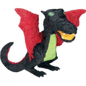 Jabberwocky pinata Dragon Pinata, Dragon Medieval, Dragon Birthday Parties, Knight Party, Medieval Party, Pinata Party, Alice In Wonderland Birthday, Dragon Birthday, Dragon Party