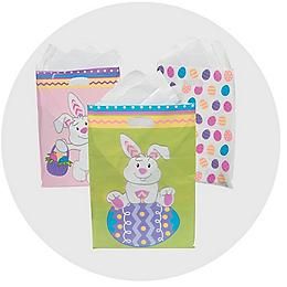 Oriental Trading | Party Supplies, Toys, Crafts & More Easter Goodie Bags, Stuffed Bunnies, Easter Treat Bags, Watch Kids, Easter Favors, Easter Party Favor, Creative Bag, Easter Goodies, Goody Bags