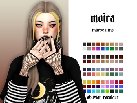 moira ; oblivion recolour | evoxyr on Patreon E Girl Hair, Los Sims 4 Mods, Sims 4 Cc Hair, Pelo Sims, Intimo Calvin Klein, The Sims 4 Packs, Sims 4 Mm Cc, Sims 4 Game Mods, Sims 4 Cc Folder