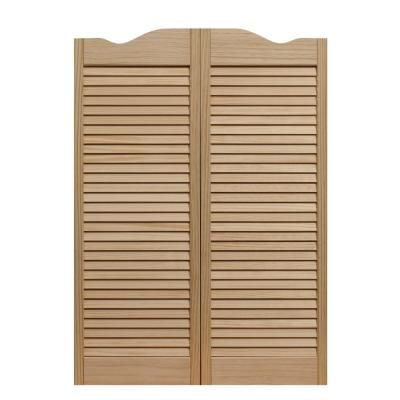 36 in. x 42 in. Dixieland Louvered Unfinished Pine Wood Saloon Door Louvered Door Ideas, Crawl Space Storage, Cafe Doors, Pretty Pantry, Louvered Door, Cowboy Bar, Diy Home Remodel, Kitchen Home Design, Interior Closet Doors