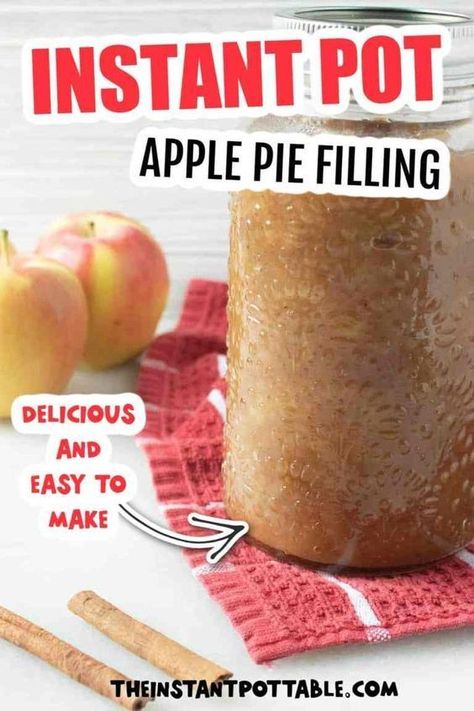 Instant Pot Apple Pie Filling, Instant Pot Apple Pie, Canning Apple Pie Filling, Sugar Free Apple Pie, Easy Apple Pie Filling, Apple Pie Filling Recipe, Pressure Cooker Desserts, Best Pressure Cooker Recipes, Bake Sweets