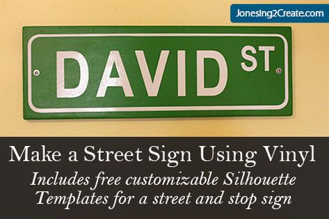 Diy Street Signs How To Make, Diy Street Signs, Minute To Win It Party, Street Name Sign, Transportation Room, It Party, Cameo Crafts, Custom Street Signs, Silhouette Cameo Crafts