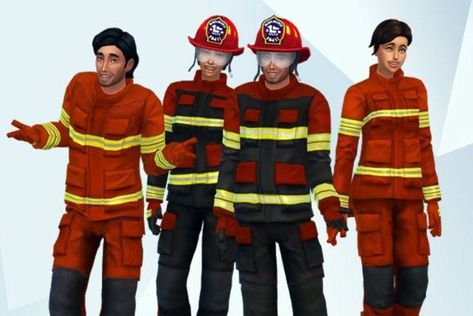 Sims 4 Work Uniform Cc, Sims 4 Firefighter Cc, Sims 4 Jobs, Work Uniforms, Sims 4 Cc Furniture, Sims 4 Cas, Sims 4 Game, Sims Mods, Sims 4 Mods