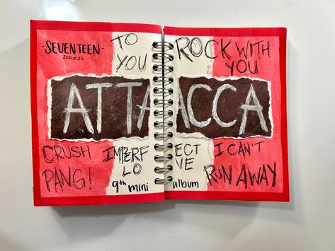 Rock With You Seventeen, Seventeen Journal Ideas, Attacca Seventeen, Seventeen Journal, Kpop Journal Ideas, Seventeen Attacca, Svt Kpop, Music Journal, Kpop Journal