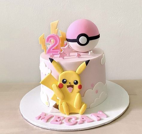 Pink Pikachu Birthday Party, Girl Pokémon Birthday, Pikachu Cake Pops, Pastel Pokemon Party, Evie Cake Pokemon, Pink Pokemon Cake, Pikachu Girl Birthday Party, Picachu Cakes Pokemon, Pokemon Cake Buttercream