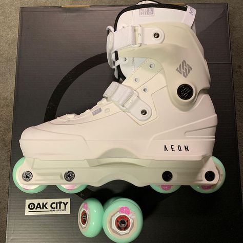 #OakCityInlineSkateShop on Instagram: “New Aeon XIX are now here but limited numbers in stock! Here’s a nice custom going out to the homie! @usdskates @undercoverwheels @reisler” Impala Roller Skates Aesthetic, Roller Skate Customization, Futuristic Roller Skates, Emo Roller Skates, Sci Fi Jewelry, Roller Skate Wheels, Roller Shoes, Inline Skating, High Expectations