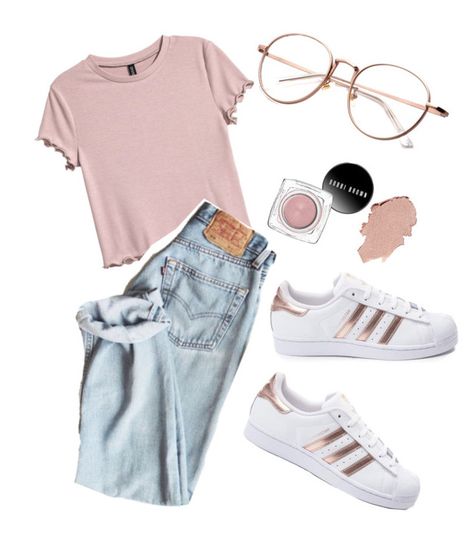 Rose Gold Outfits, Gold Shoes Outfit, Rose Gold Outfit, Rose Gold Clothes, Rose Gold Adidas, Mode Shoes, Gold Adidas, Adidas Accessories, Sneakers Looks