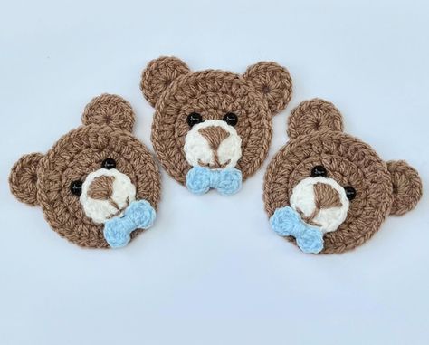 Today is the turn of these gorgeous medium size brown bears dressed with a little blue bow tie. So cute 🤭You’ve guessed it These are also available and ready to ship from my #etsyshop @babycrochetbyjules #babycrochetbyjules #baby #babycrochet #babyblanket #appliqué #crochetappliques #crochetapplique #crochet #handmadewithlove #crochetdesigner #crochetdesigners #crochetbaby #crochetbabyblanket #babyannoucement #koala #koalabear #crochetteddy #crochetteddybear #christmas #christmasdecor #christ... Black Mushroom, Crochet Tree, Sewing Crochet, Embroidery Wedding, Brown Bears, Camera Angles, Blue Bow Tie, Crochet Teddy Bear, Toy Crochet