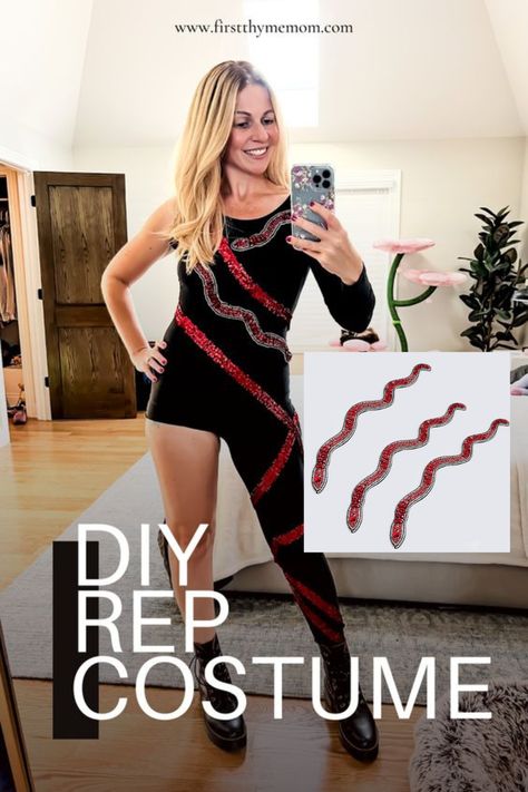 Diy Reputation Bodysuit, Taylor Swift Outfits To Recreate, Diy Taylor Swift Costume, Taylor Swift Reputation Eras Tour, Amazon Costume, Microphone Prop, Bodysuit Diy, Reputation Eras Tour, Fan Costume