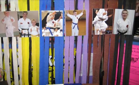 Black Belt Party Taekwondo, Taekwondo Birthday, Martial Arts Party, Black Belt Taekwondo, Karate Party, Karate Birthday, Black Belt Karate, Belt Display, Tae Kwon Do