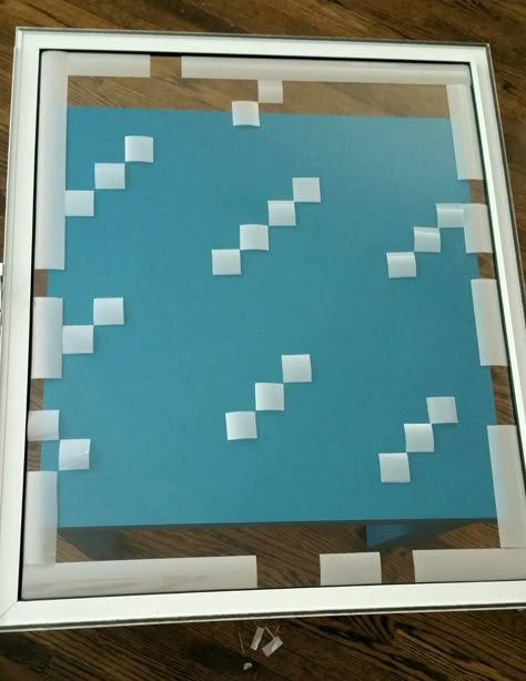 Simple to do and "accurate" minecraft glass panes. Privacy film, scissors and patience. The kids love it.. Minecraft Glass Design, Minecraft Windows Design In Real Life, Dsmp Crafts, Minecraft Window, Minecraft Room Decor, Minecraft Blocks, Diy Crafts Bookmarks, Diy Minecraft, Glass Panes