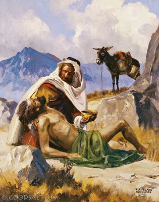 Luke 10: The Good Samaritan Lds Church History, Biblical Stories, The Good Samaritan, Puzzle Pictures, Bible Photos, Spiritual Paintings, Good Samaritan, Bible Images, Bible Illustrations