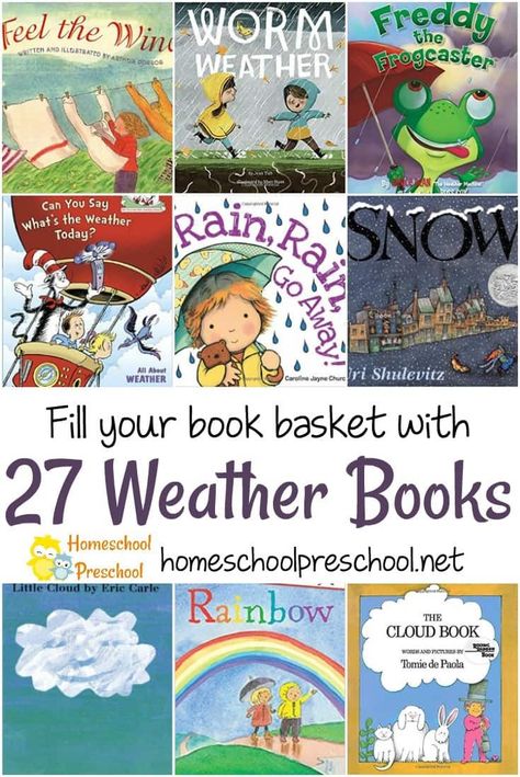 Learning about weather is a favorite activity for kids of all ages! Here are some of our favorite preschool books about weather. via @homeschlprek Books About Weather Preschool, Preschool Weather Books, Preschool Weather Activities, Picture Books For Kids, Books For Preschoolers, Weather Books, Preschool Weather, Weather Crafts, Weather Theme