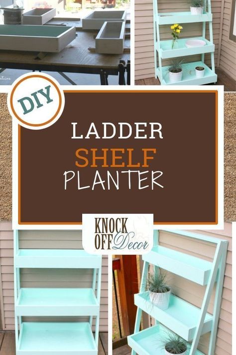 Diy Ladder Shelf, Small Yard Design, Pallet Furniture Plans, Pallet Furniture Designs, Diy Ladder, Pallet Projects Furniture, Simple Woodworking Plans, Landscaping Inspiration, Diy Outdoor Decor