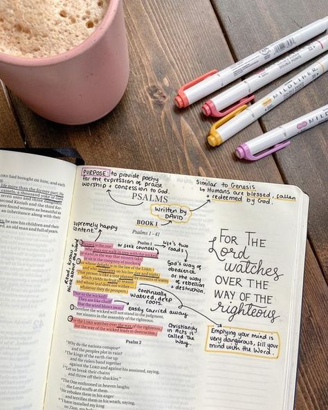 Bible Notes Ideas How To Take, Psalms Journaling, Bible Annotations, Bible Aesthetic, Bible Learning, Bible Study Template, Bible Things, Bible Journal Notes, Bible Study Plans