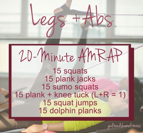 Legs + Abs AMRAP Amrap Leg Workout, Body Weight Amrap Workout, Amrap Workout Crossfit, Bootcamp Workout Amrap, 15 Min Amrap Workout Crossfit, Plank Jacks, Hiit Workout At Home, Sumo Squats, Jump Squats