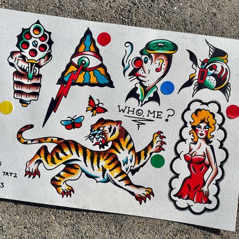 Dan Higgs Flash, Dan Higgs, America Tattoo, Traditional Tattoo Reference, Flash Sheets, Tattoo Reference, Flash Sheet, Traditional Tattoo Flash, Tattoo Flash