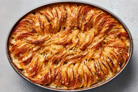 Recipes and Cooking Guides From The New York Times - NYT Cooking Aligot Recipe, Potato Gratin Recipe, Best Thanksgiving Recipes, Hasselback Potatoes, Potato Gratin, Food Lab, Nyt Cooking, Food Science, Sliced Potatoes