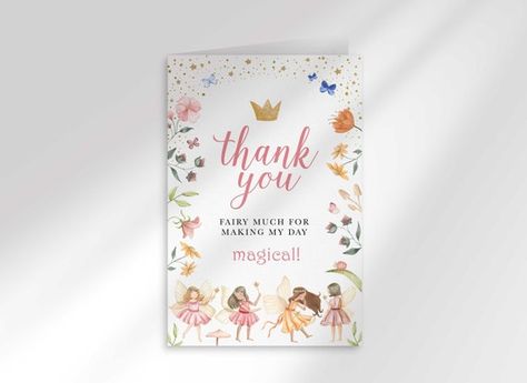 Fairytale Birthday, Fairy Garden Birthday Party, Birthday Goals, Baby Event, Birthday Thank You Cards, Pink Fairy, Fairy Party, Garden Birthday, Fairy Birthday