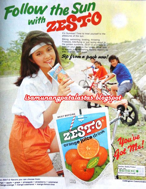 ISA MUNANG PATALASTAS: 215. Brand Stories: ZEST-O, the No. 1 Juice Drink ... 2000s Filipino Aesthetic, Vintage Filipino Aesthetic, Filipino Graphic Design, Retro Filipino, Vintage Filipino, Juice Ad, Brand Stories, Filipino Art, Juice Branding