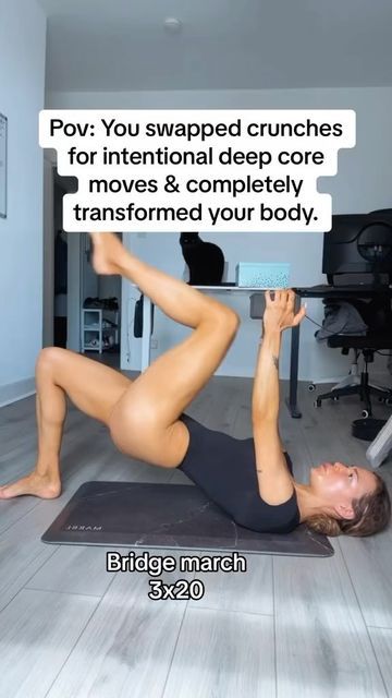 Natalie| Home Workouts for Women on Instagram: "Intentional DEEP CORE Exercises >Crunches🫶🏽 If you know, you know😎" Deep Core Stabilizer Exercises, Deep Core Exercises For Women, Core Excercise Women, Deep Core Workout, Core Muscle Exercises, Deep Core Exercises, All Over Body Workout, Muscle Exercises, Core Exercises For Women