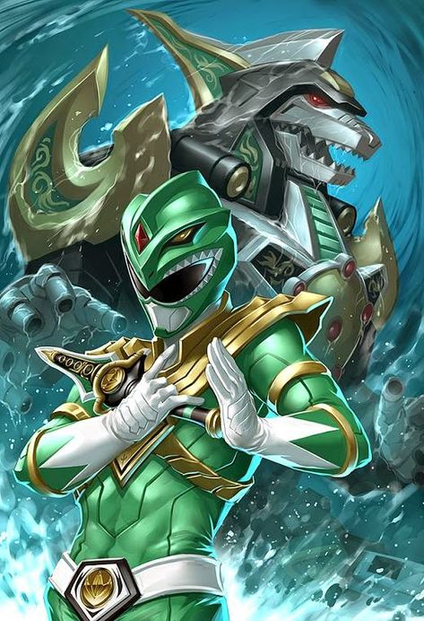 Mighty Morphin Power Rangers Artwork | Source: Deviant Art - Quirkilicious Logo Superman, Green Power Ranger, Tipografi 3d, Tommy Oliver, Power Rangers Fan Art, Power Rangers Art, Go Go Power Rangers, Green Ranger, Green Power