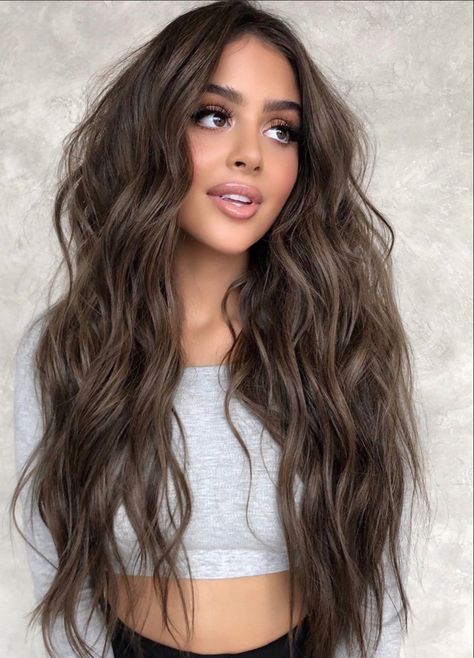 Brown Hair Inspiration, Bombshell Hair, Brown Hair Shades, Dark Brunette Hair, Brown Hair Inspo, Chocolate Hair, Brunette Hair With Highlights, Long Hair Color, Brown Hair Balayage