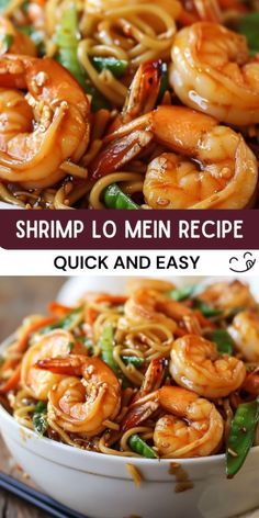 Shrimp Lo Mein Shrimp Lo Mein Recipe Easy, Shrimp Lo Mein Recipe, Shrimp Lo Mein, Cooking Therapy, Shrimp Meals, Vegetable Pasta Salads, Lo Mein Recipe, Lo Mein Recipes, Homemade Chinese Food